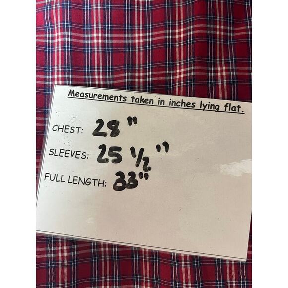 Ralph Lauren Blake 100% Two-Ply Cotton Men's Red Plaid Button Up XL - Picture 5 of 8